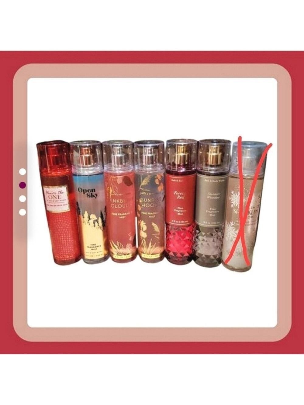 6 BODY FRAGRANCE SPRAYS BY BATH AND BODY WORKS - Picture 2 of 4